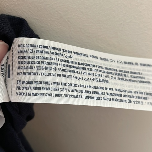 NWT Abercrombie Kid's Navy Blue Polo. Size XL 16. - Picture 8 of 11